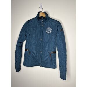 Ariat Womens XS Quilted Jacket Coat Blue Breeders Cup 2015 Kentucky Rare